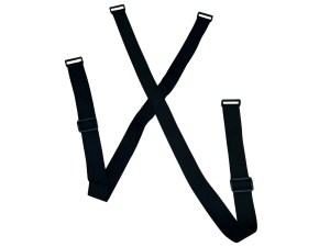 Photo showing Solo Storm Pants suspenders on white background
